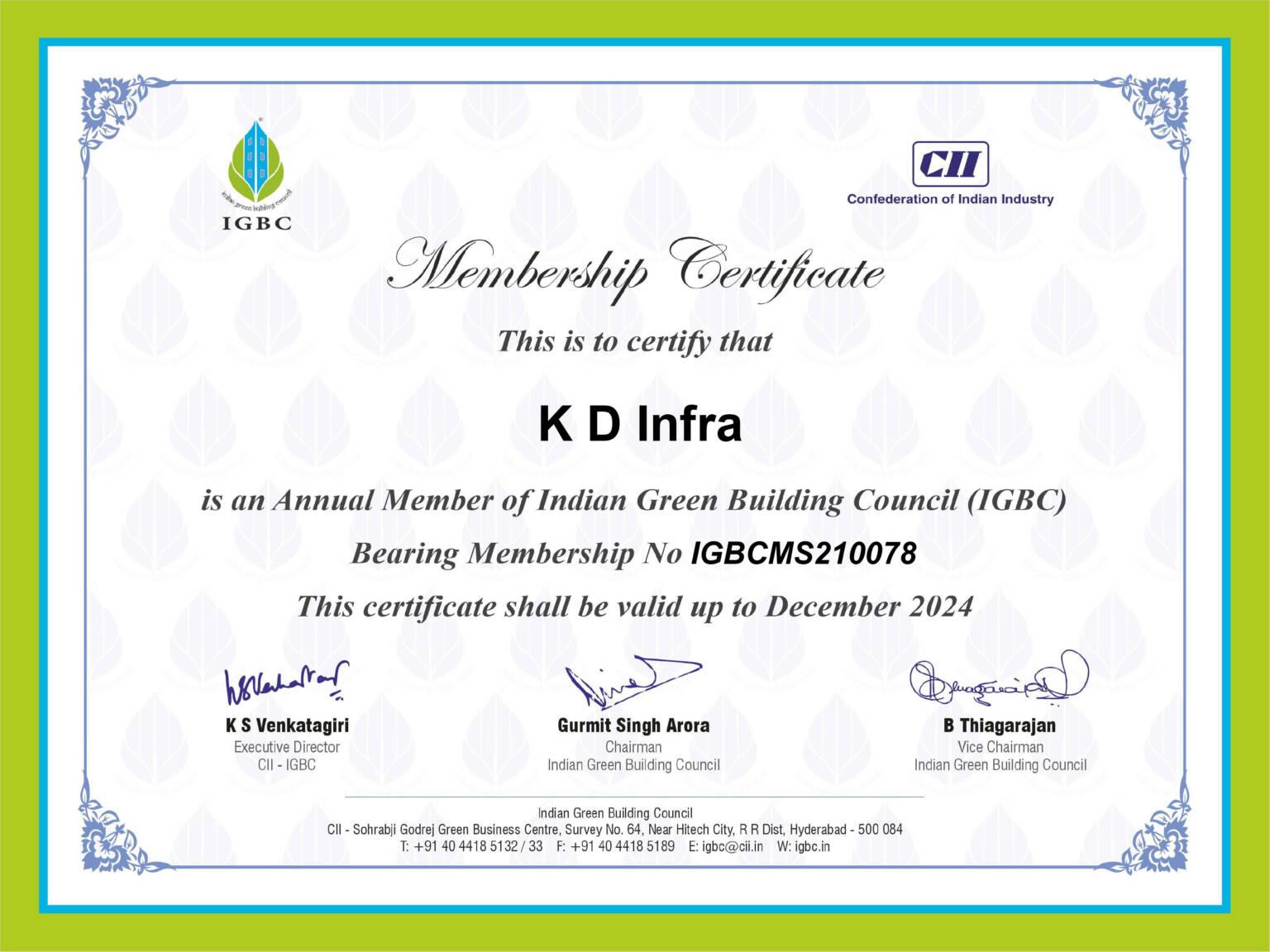 K D Infra IGBE CERTIFICATE 2024 1536x1152 1
